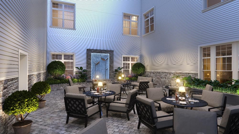 Outdoor Courtyard Rendering