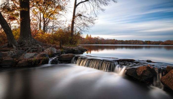 Waterfall at Belmont Lake State Park