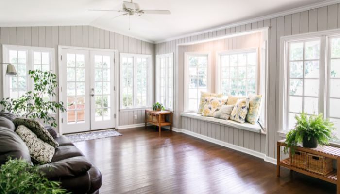 well-lit living space