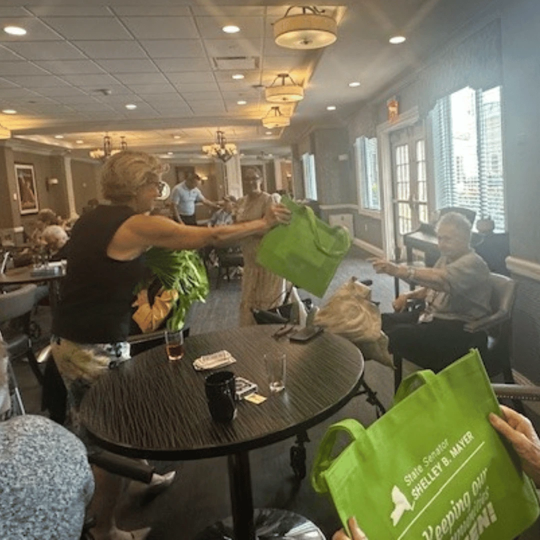 NYS Senator met with residents of The Bristal at Armonk.