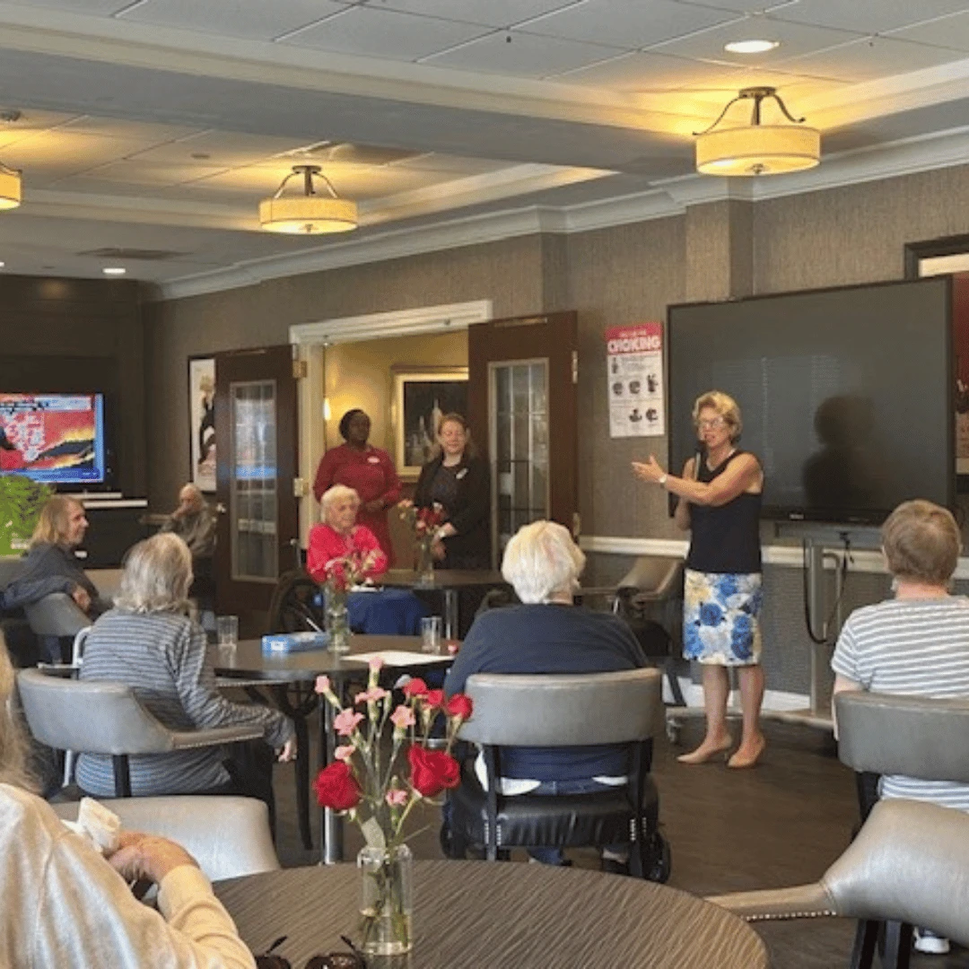 Residents of The Bristal at Armonk and NYS Senator Mayer discussed critical issues affecting Westchester County residents.