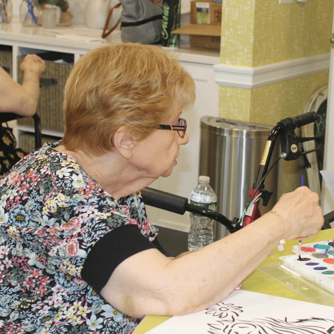 Residents crafting at The Bristal at Somerset