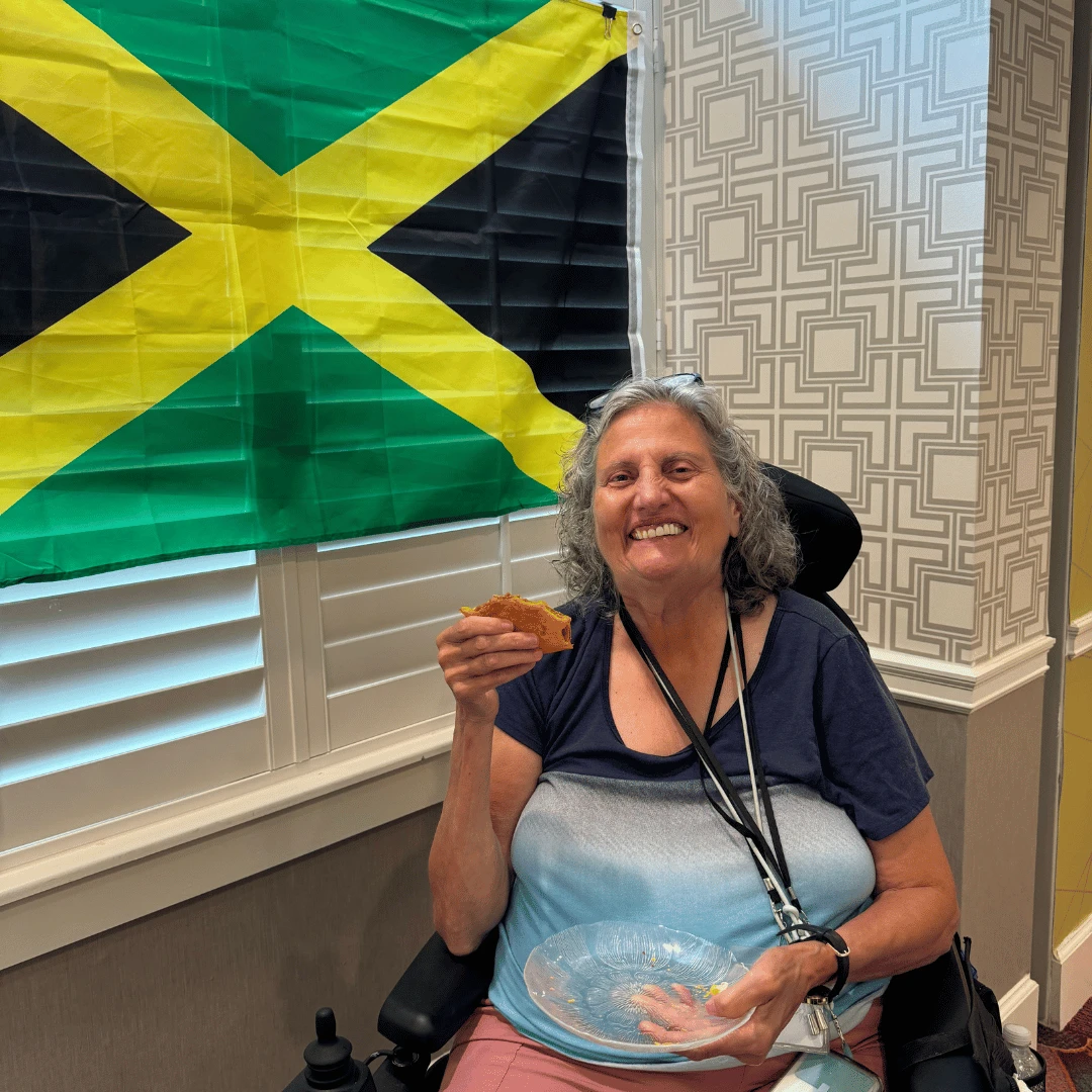 Residents enjoyed traditional Jamaican foods at The Bristal at Wayne.
