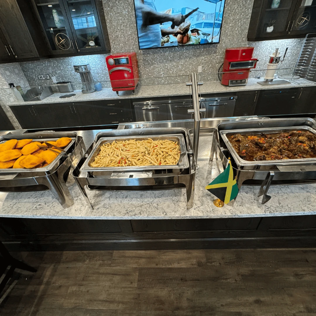 Traditional Jamaican foods were served at the celebration, where residents also learned about Jamaican history and culture.