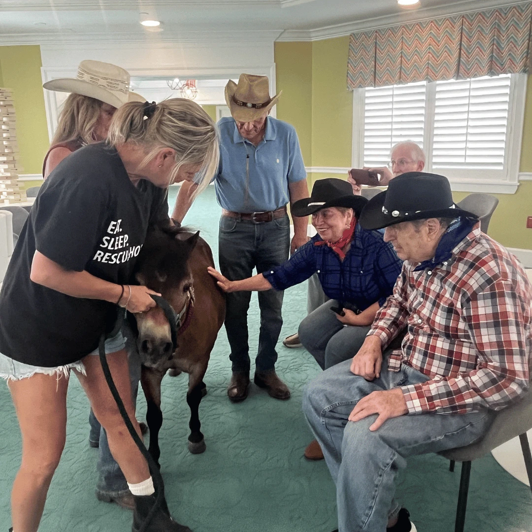 Chipmunk delighted residents for Country Western Day at The Bristal at Englewood.