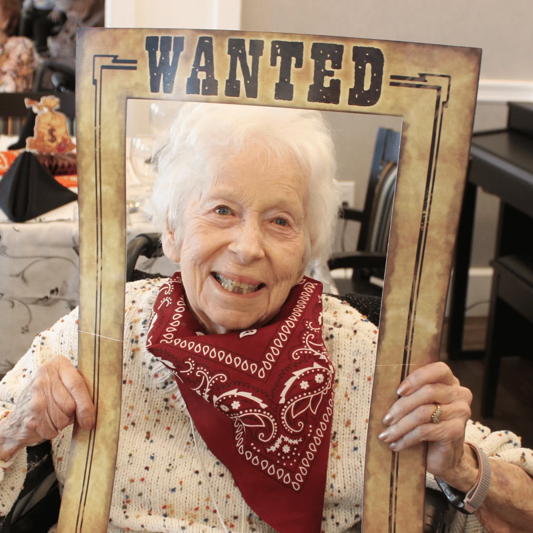 Residents took pictures in their cowboy gear to celebrate the Wild West!
