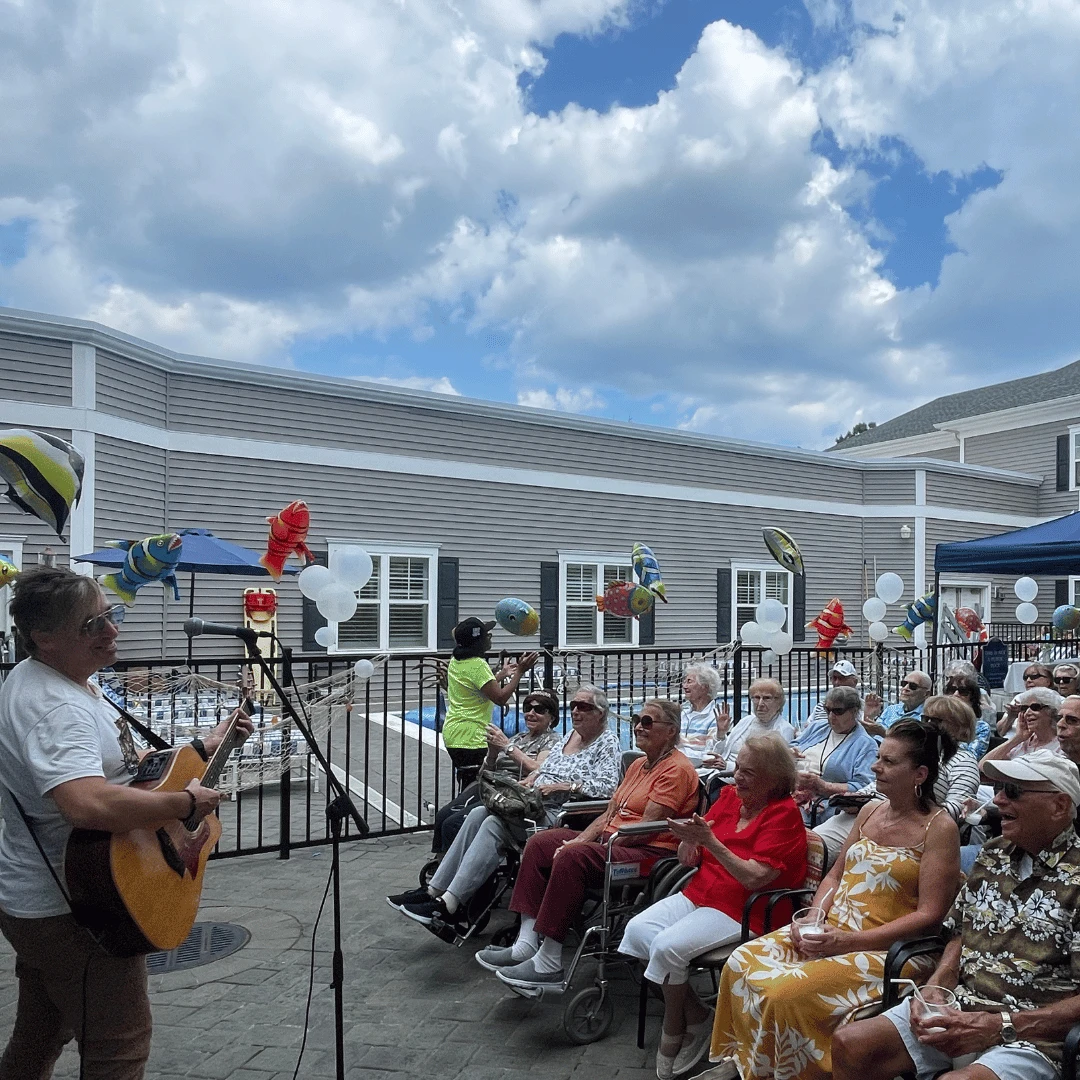 The pool party at The Bristal Assisted Living at West Babylon was a stunning success!