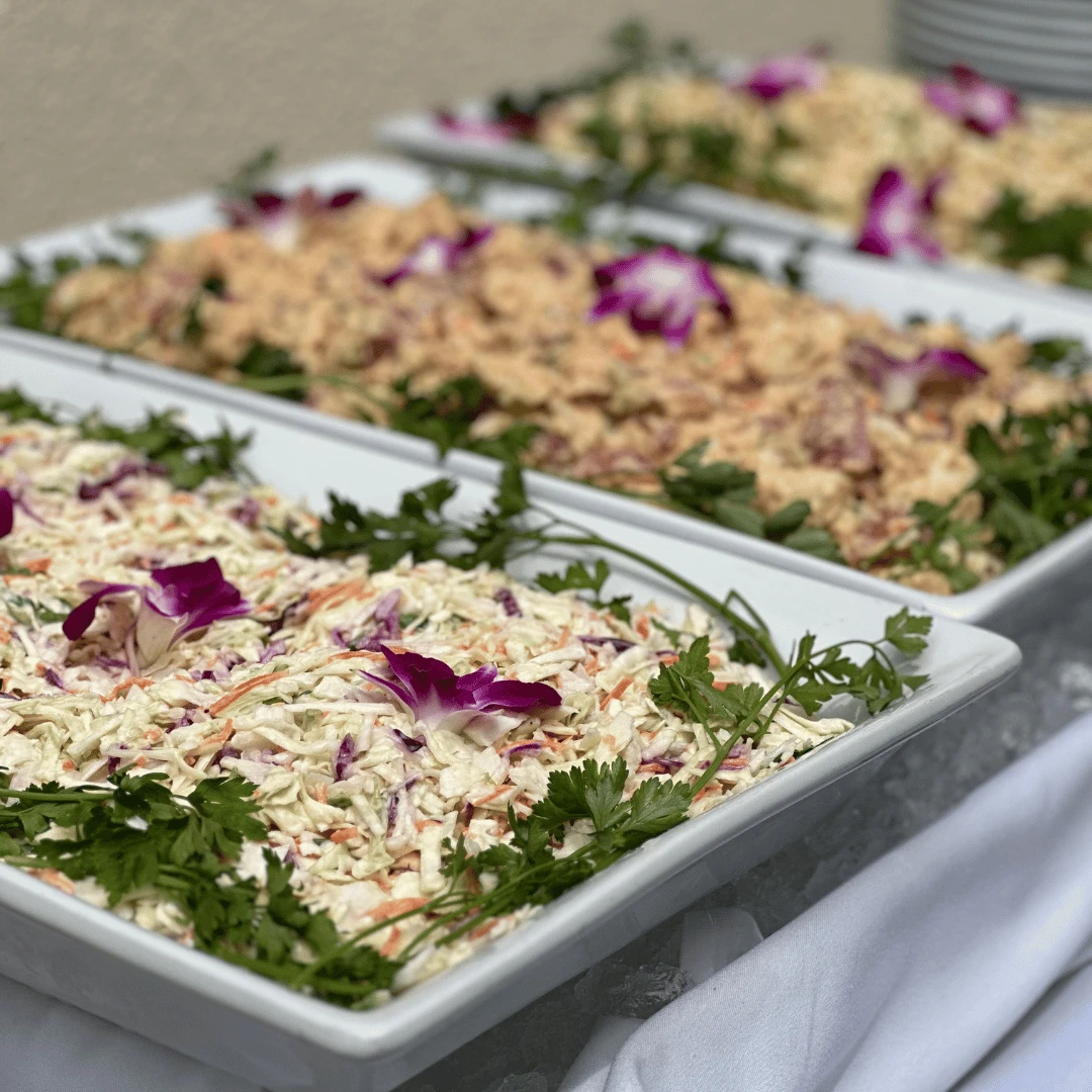 Delicious side dishes rounded out a spectacular BBQ luncheon for Reflections residents, family, friends, and team members.