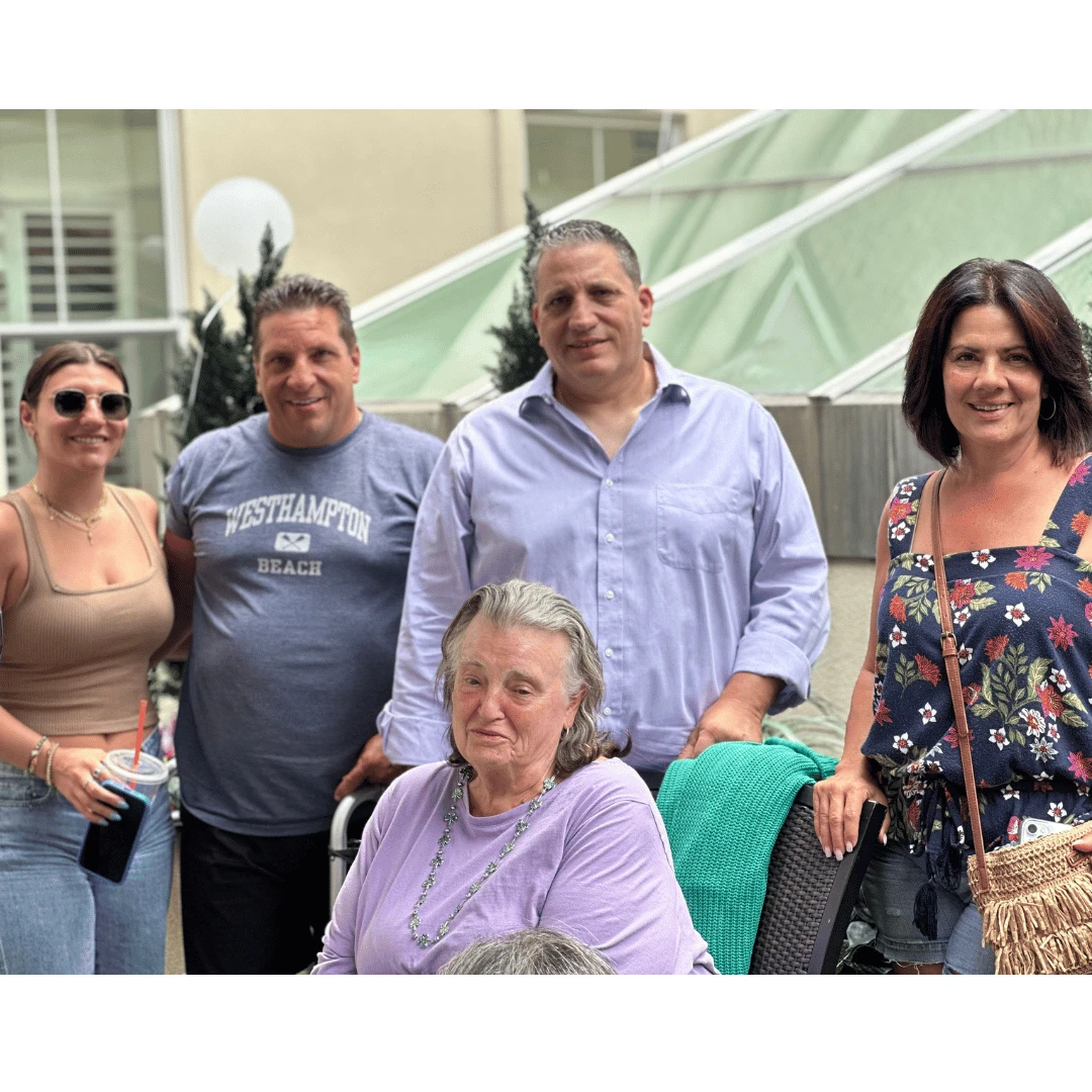 Some people wore purple to the Reflections Family BBQ for Alzheimer's Awareness.