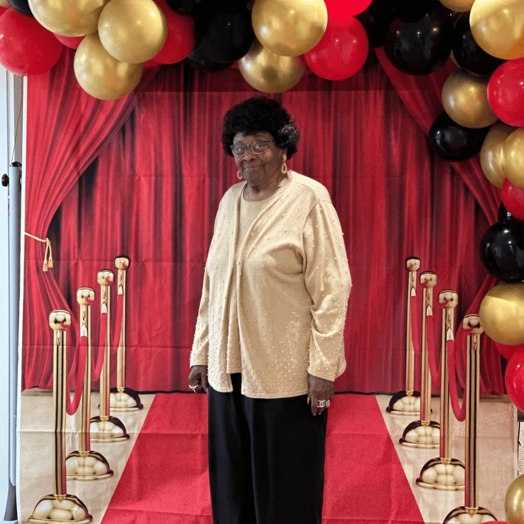 White Plains residents were proud and excited to celebrate Terry's appearance in The Instigators, and walked the red carpet among decor inspired by old Hollywood glamour.