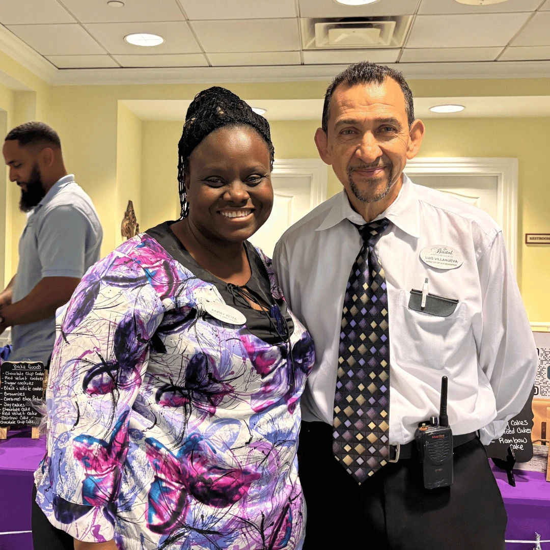 Residents, family, and team members wore purple in honor of the Alzheimer's Association's cause.
