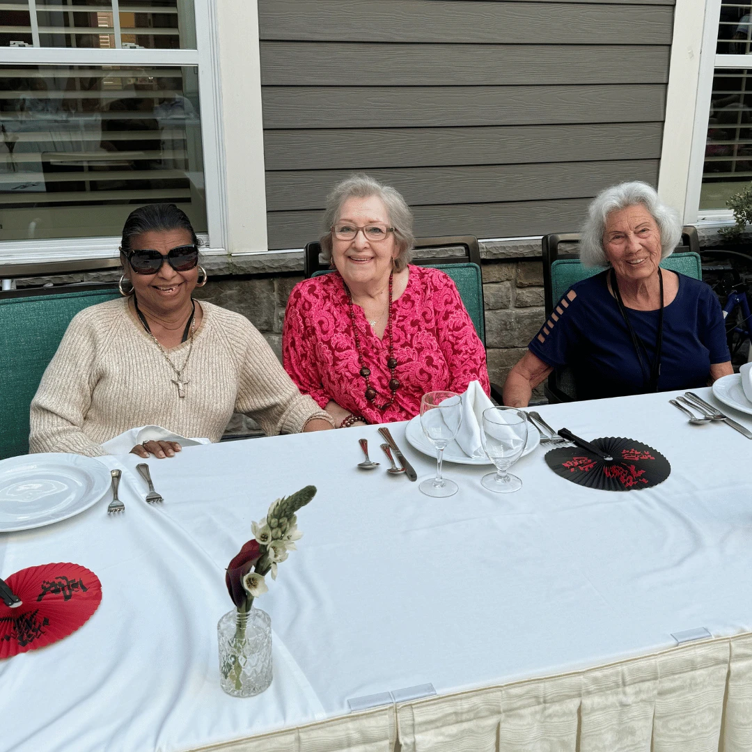 Seniors at Wayne enjoyed the hibachi dinner and posed for pictures to commemorate the event.