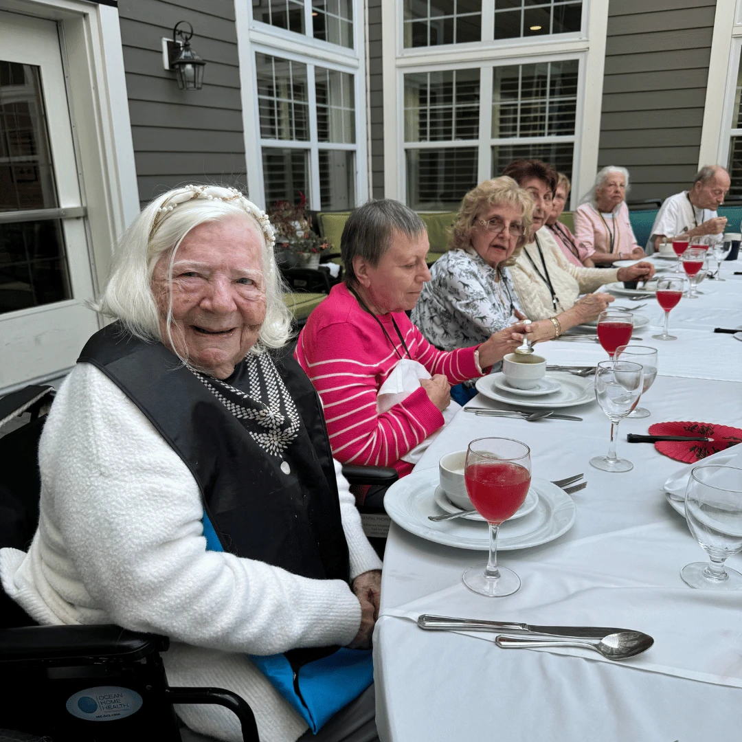 Residents at The Bristal at Wayne enjoyed a hibachi cooking demonstration and meal on the patio.