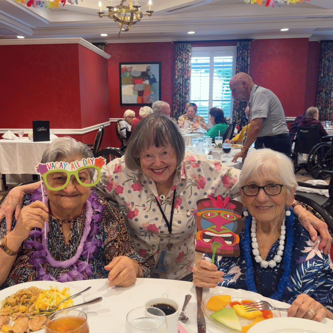 A tropical-inspired menu was enjoyed by residents of The Bristal at Garden City.