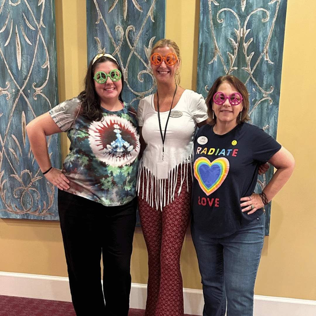 Team Members at Lake Grove got into the groovy, hippie spirit!