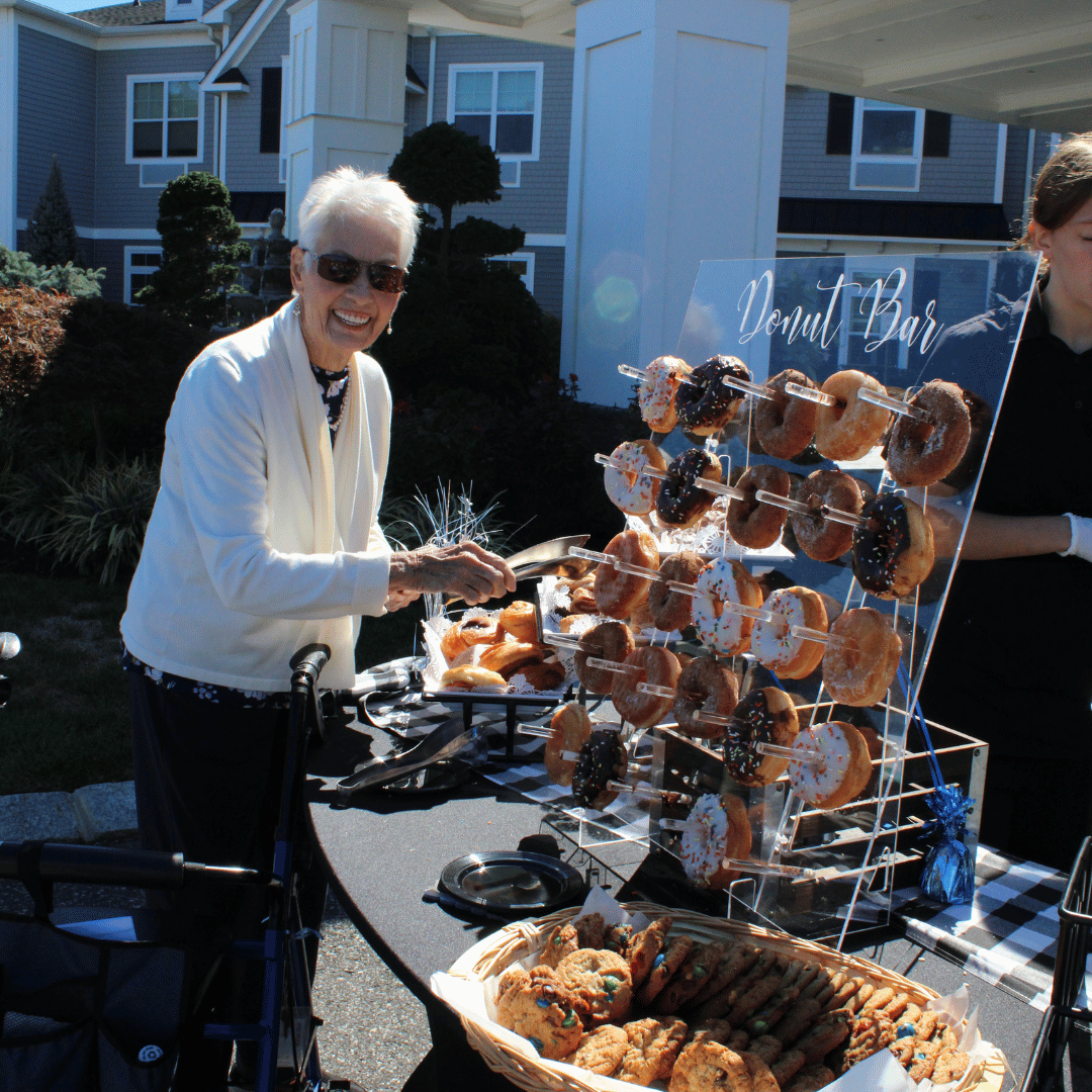 Sweet treats were served at the Grandparents Day Carnival at The Bristal, including a donut wall.
