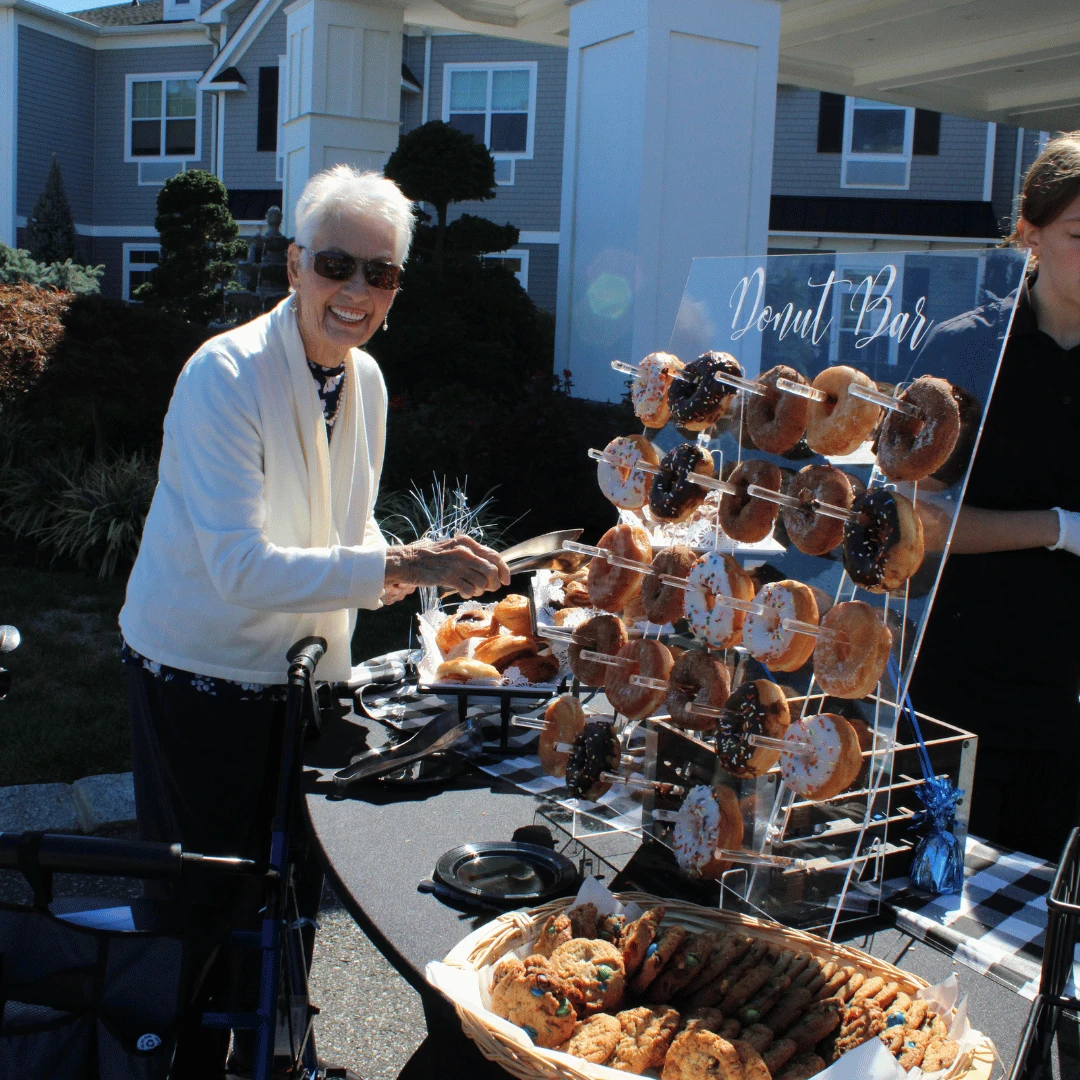 Sweet treats were served at the Grandparents Day Carnival at The Bristal, including a donut wall.