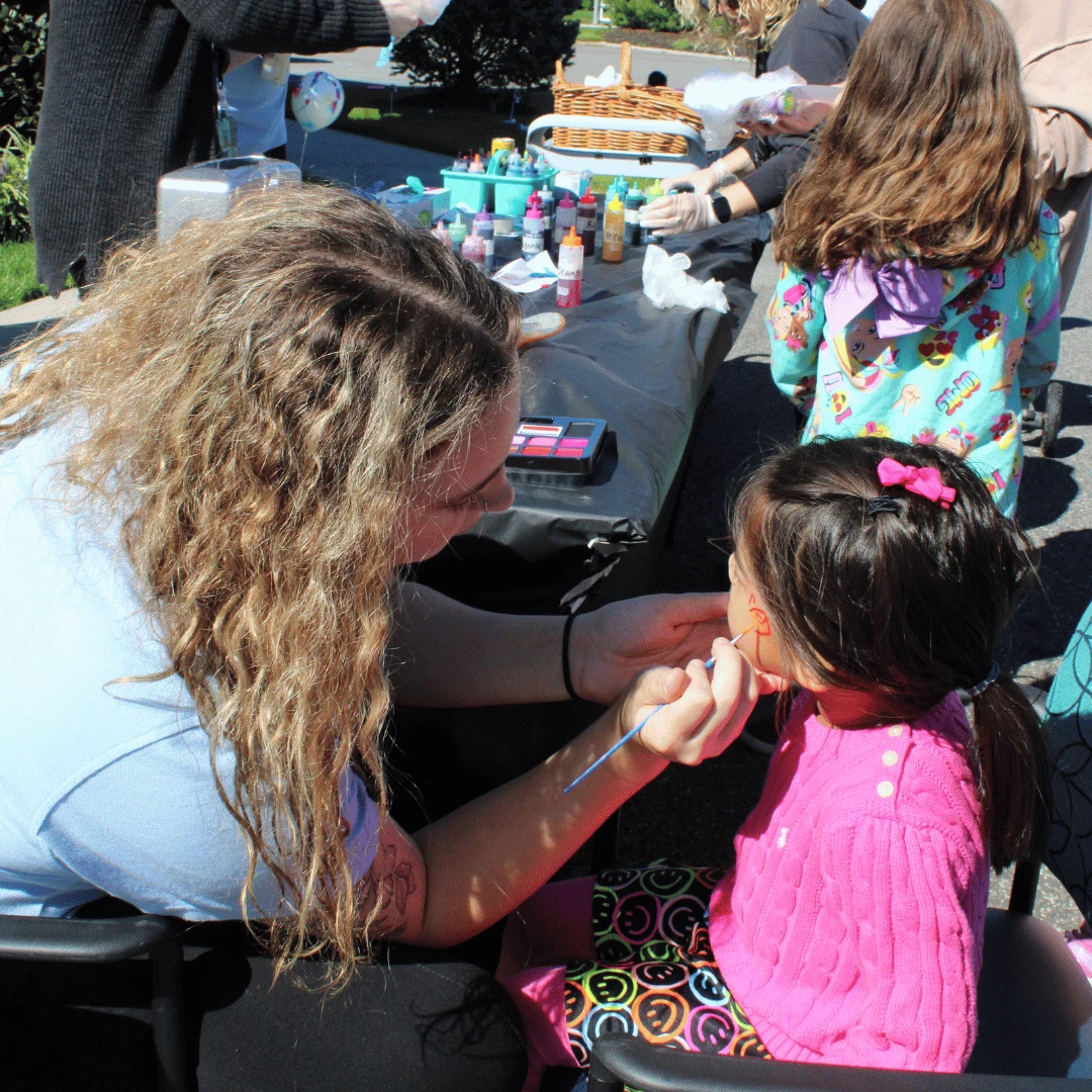 Face painting was a highlight of the afternoon for residents of The Bristal and their grandchildren.