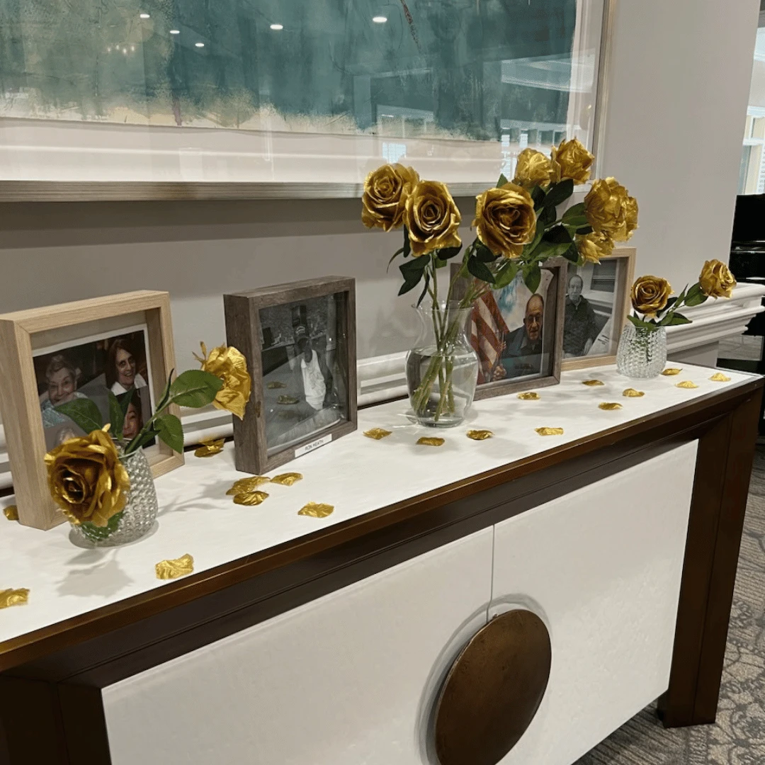 A lovely display of grandparents photos in graced the North Hills lobby. 