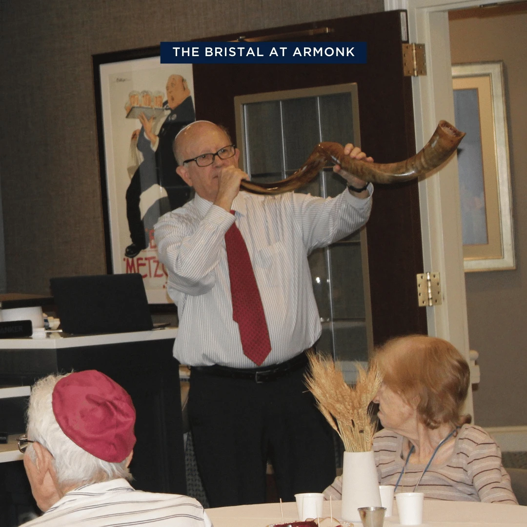 The Bristal at Armonk celebrated Rosh Hashanah with the blowing of the shofar