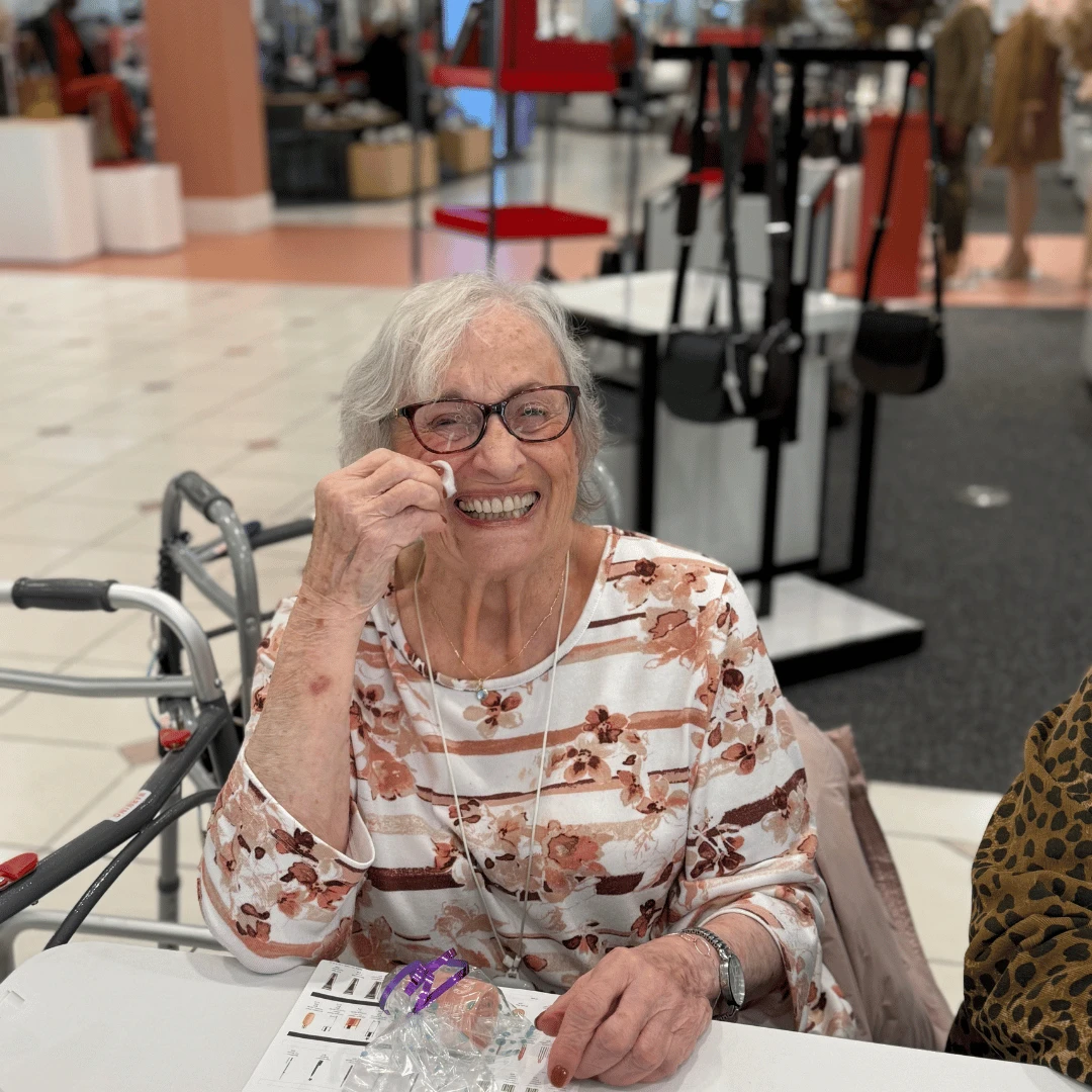 The Englewood residents had fun testing products and learning about skin care routines.
