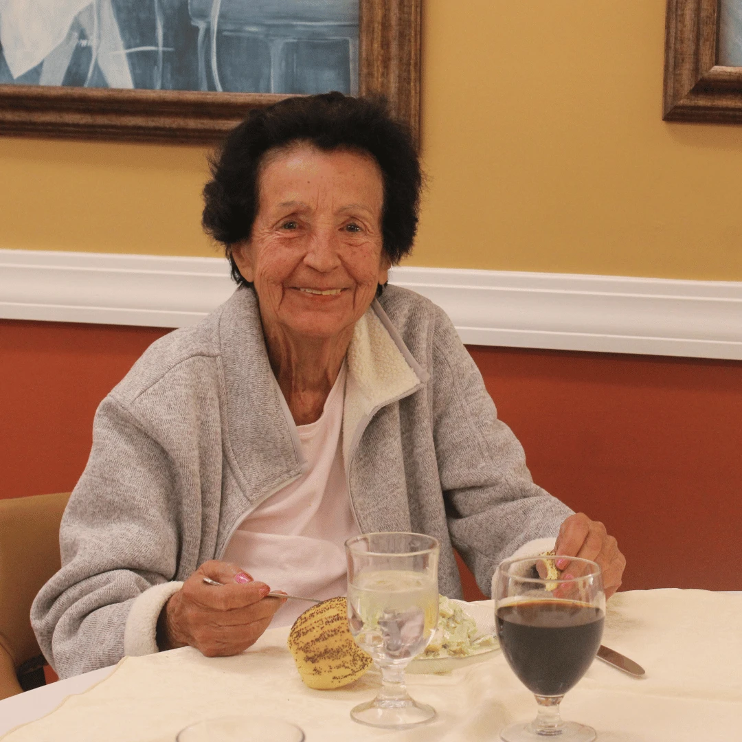 Lynbrook resident at the Yom Kippur break fast at The Bristal