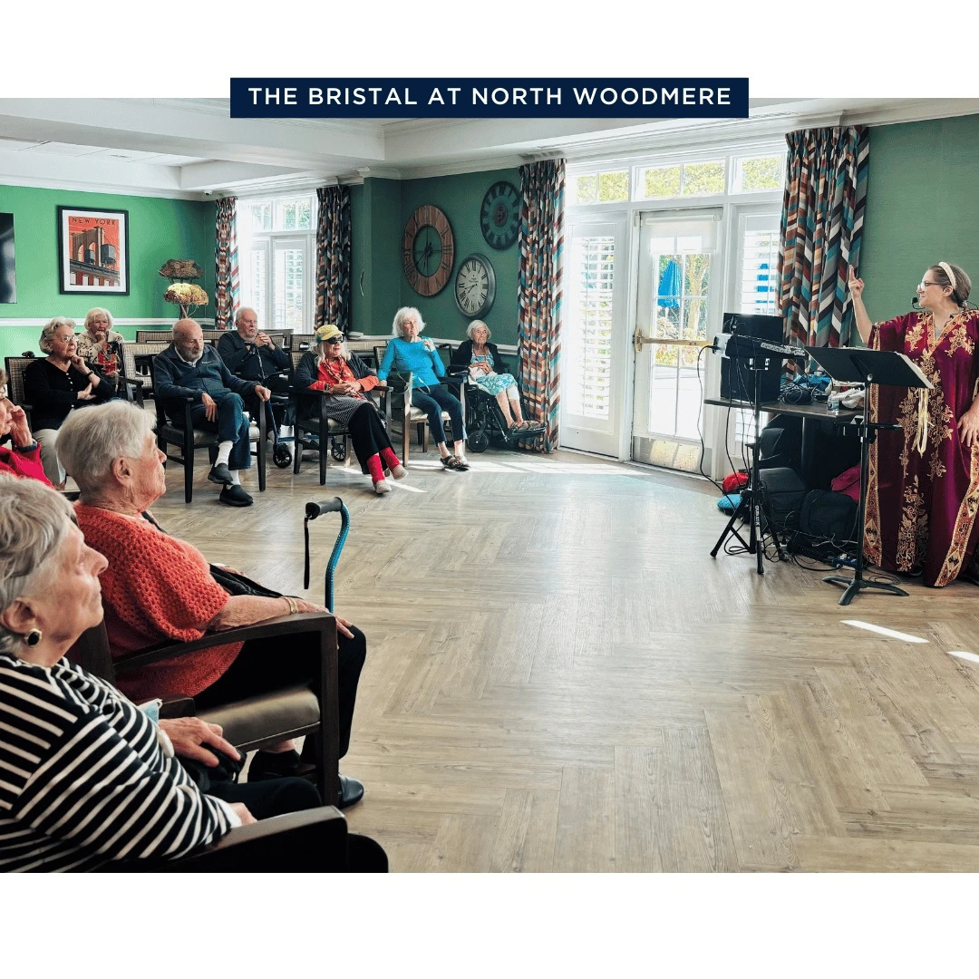 Residents at The Bristal at North Woodmere enjoyed a musical performance in celebration of the new year