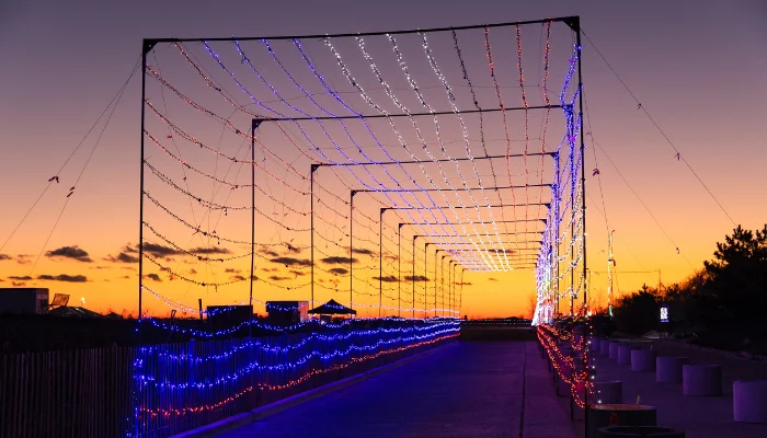 tunnel of lights at Jones Beach Long Island