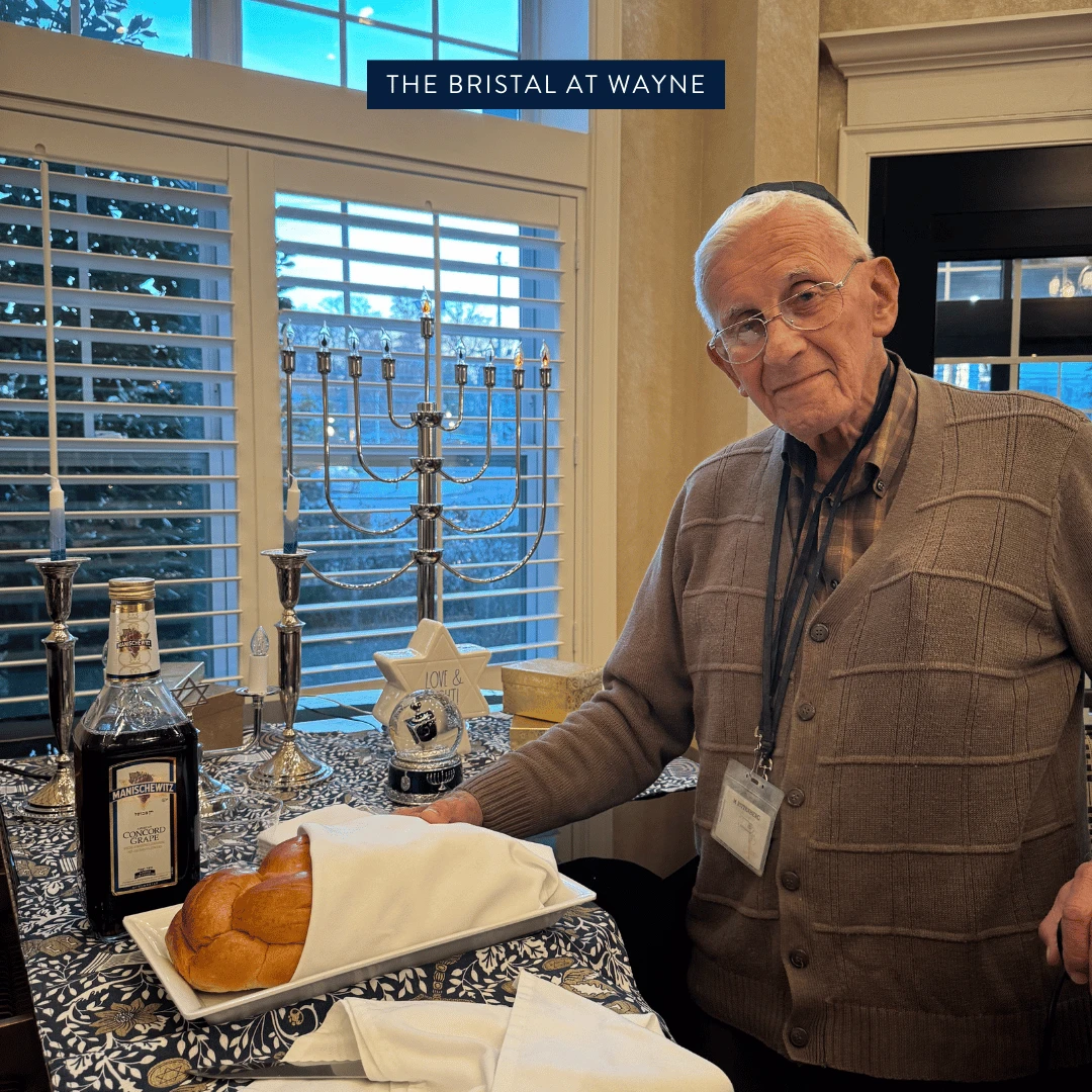 The Bristal at Wayne celebrated Hanukkah with traditional fare and a ceremonial reading.