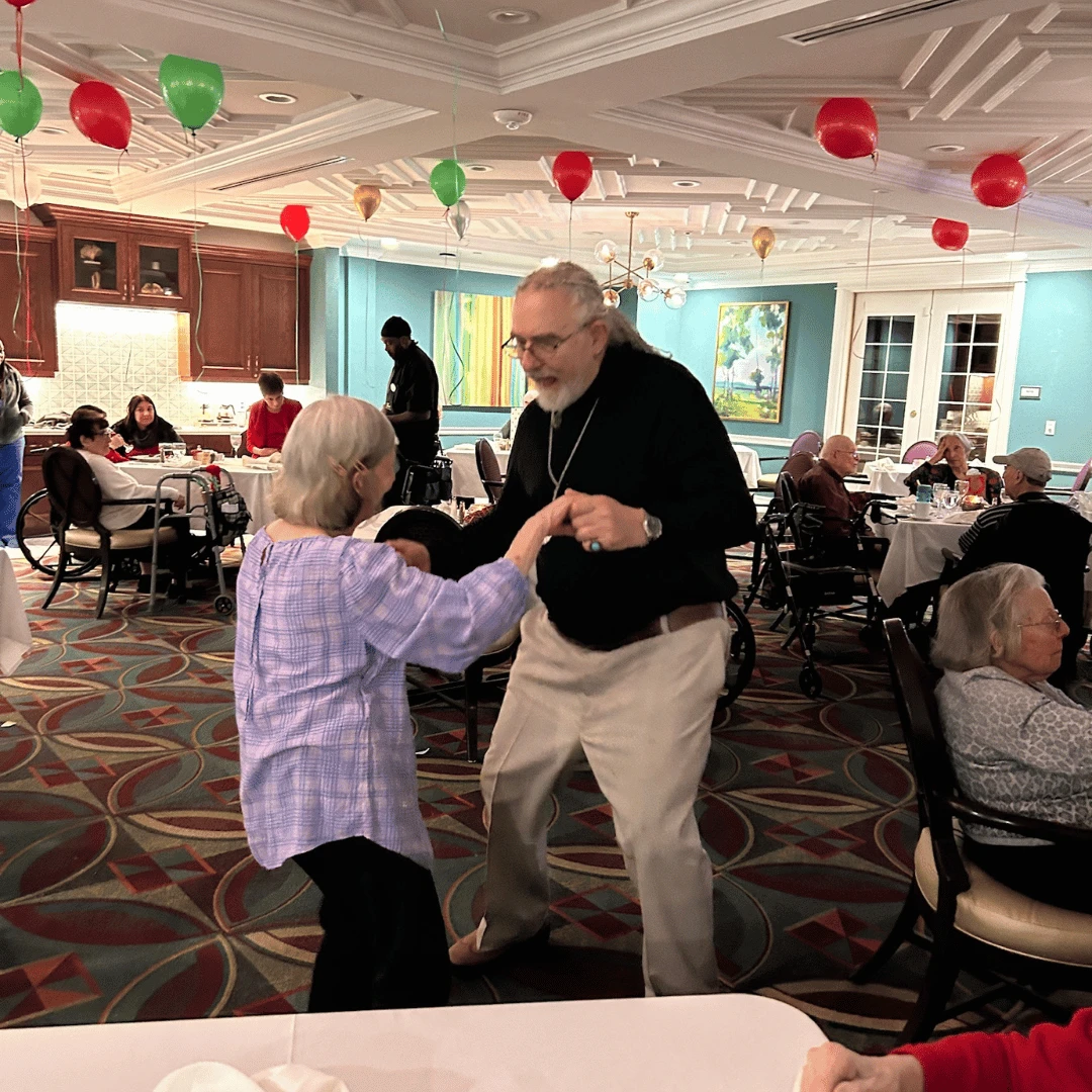 Residents danced to music from a live band at The Bristal