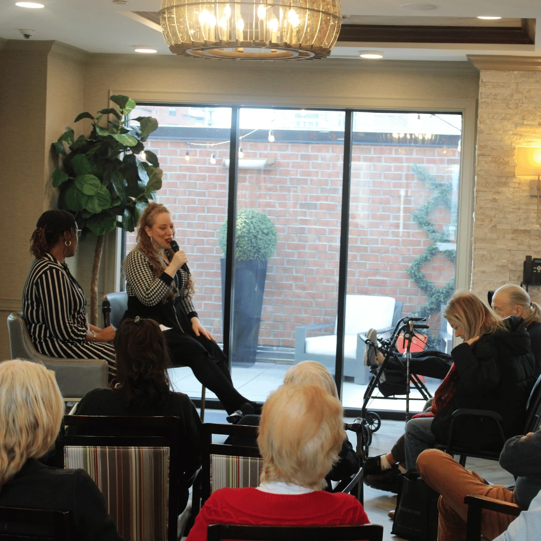 the afternoon presentation was well-attended by residents