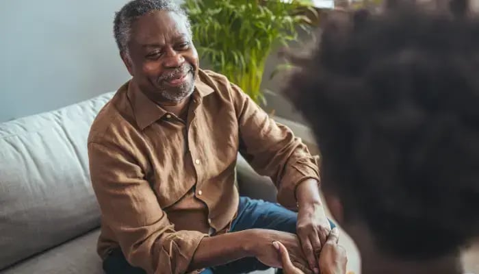 Senior African man in a peaceful environment