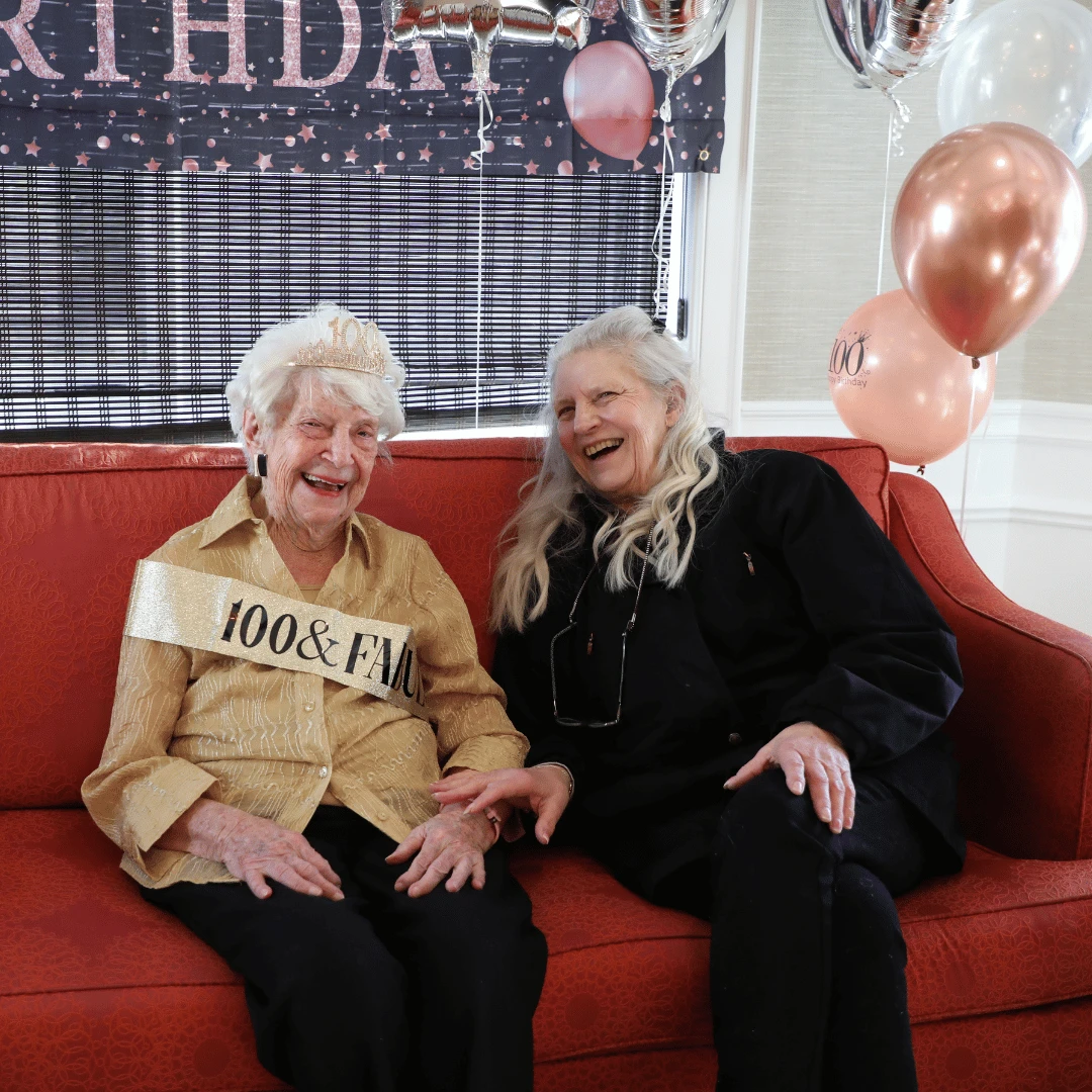 Celebrating Mae's birthday at The Bristal Assisted Living at Holtsville