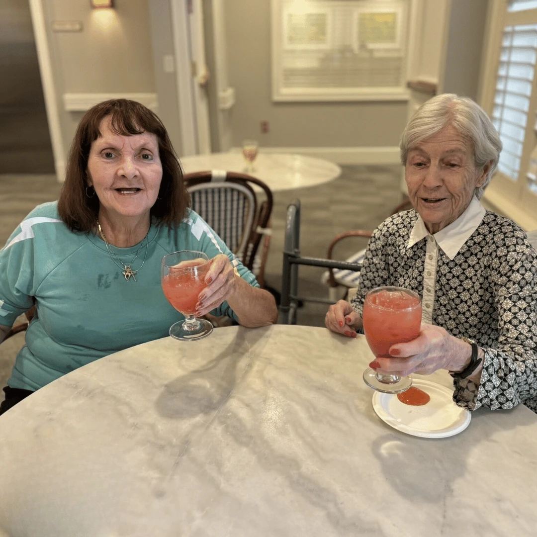 Residents sipped drinks and danced disco to celebrate spring at The Bristal Assisted Living at Lake Success