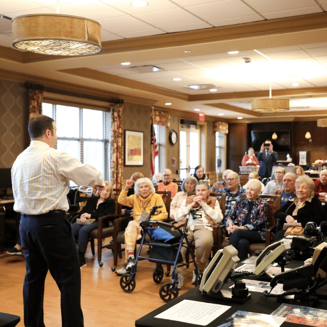 The Bristal at Lake Grove hosted an event on the evolution of technology