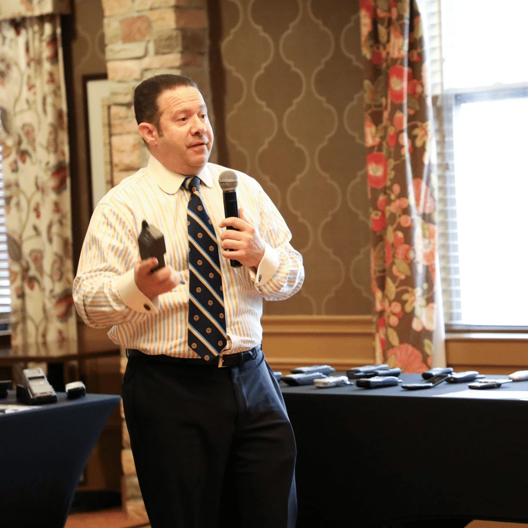 Speaker John Stallone from the Long Island Telephone Museum