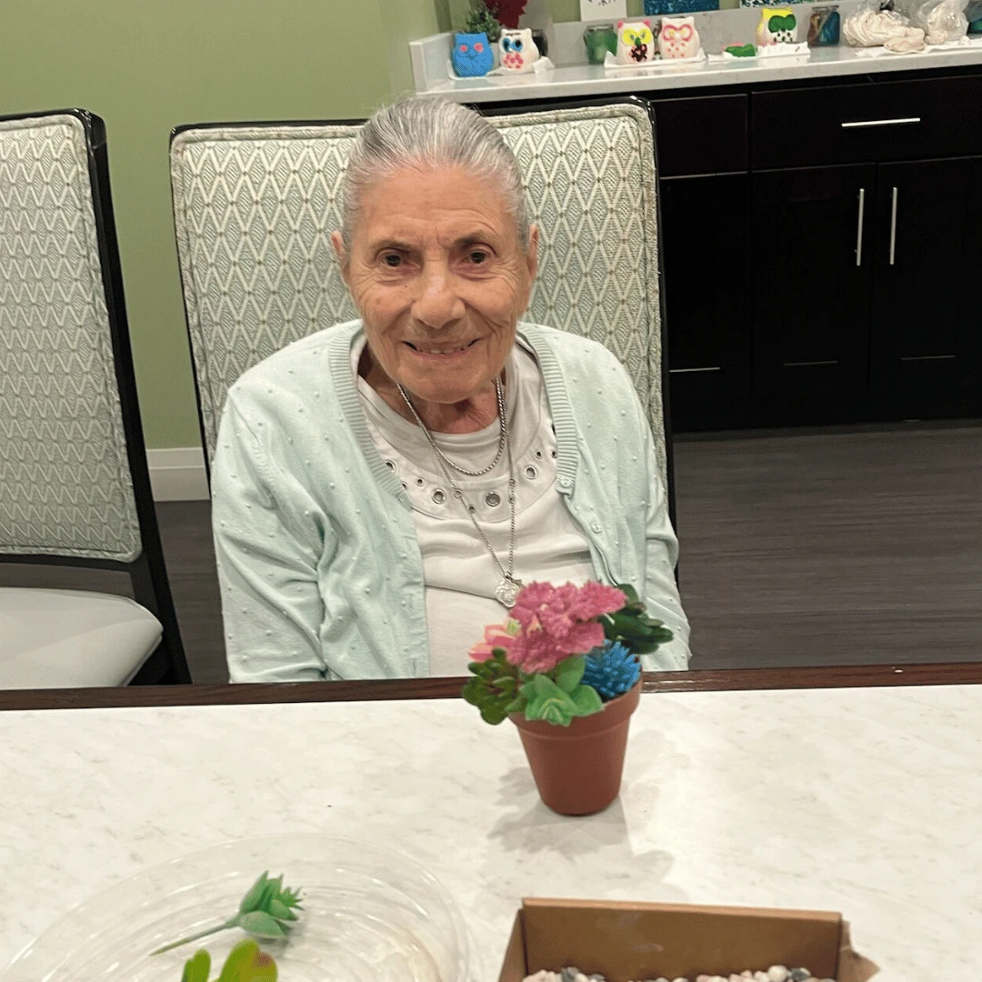 Succulent arranging was a successful program for seniors at Waldwick