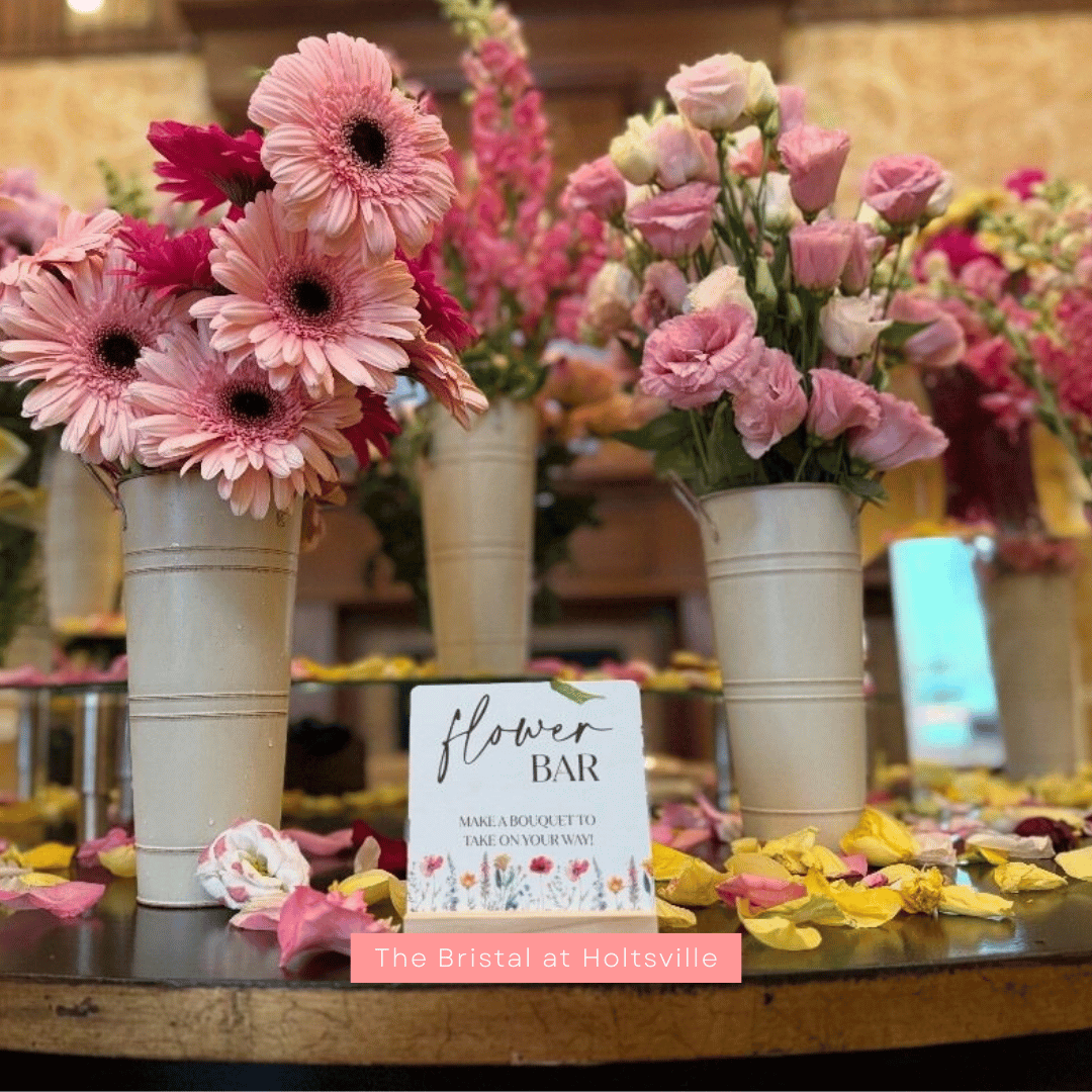 a Lovely Bouquet-Making Station at The Bristal at Holtsville for Mother's Day