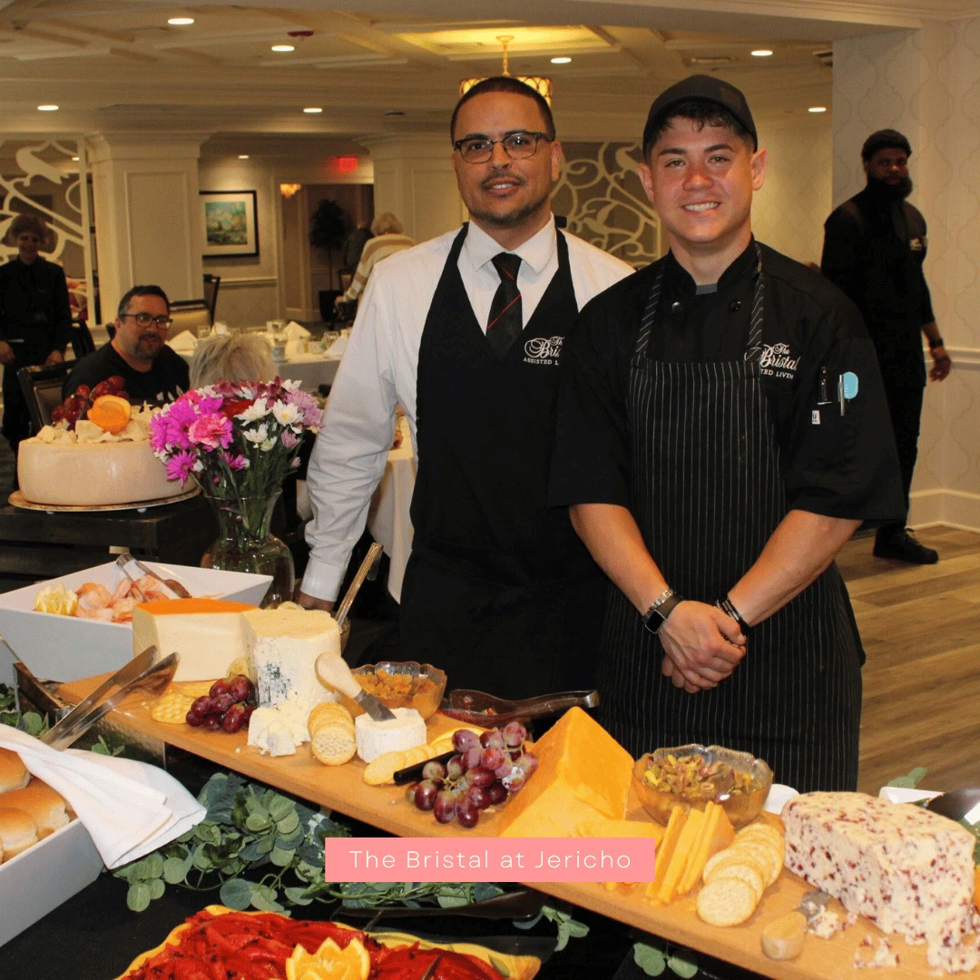 Team members at The Bristal at Jericho prepared an array of food all day to serve for MOther's Day 