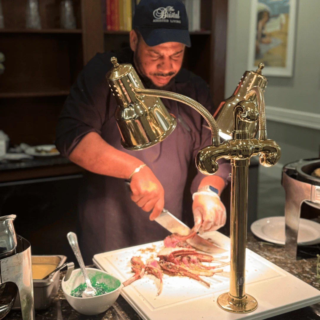 Team members at The Bristal at Lake Success worked to create the perfect atmosphere 