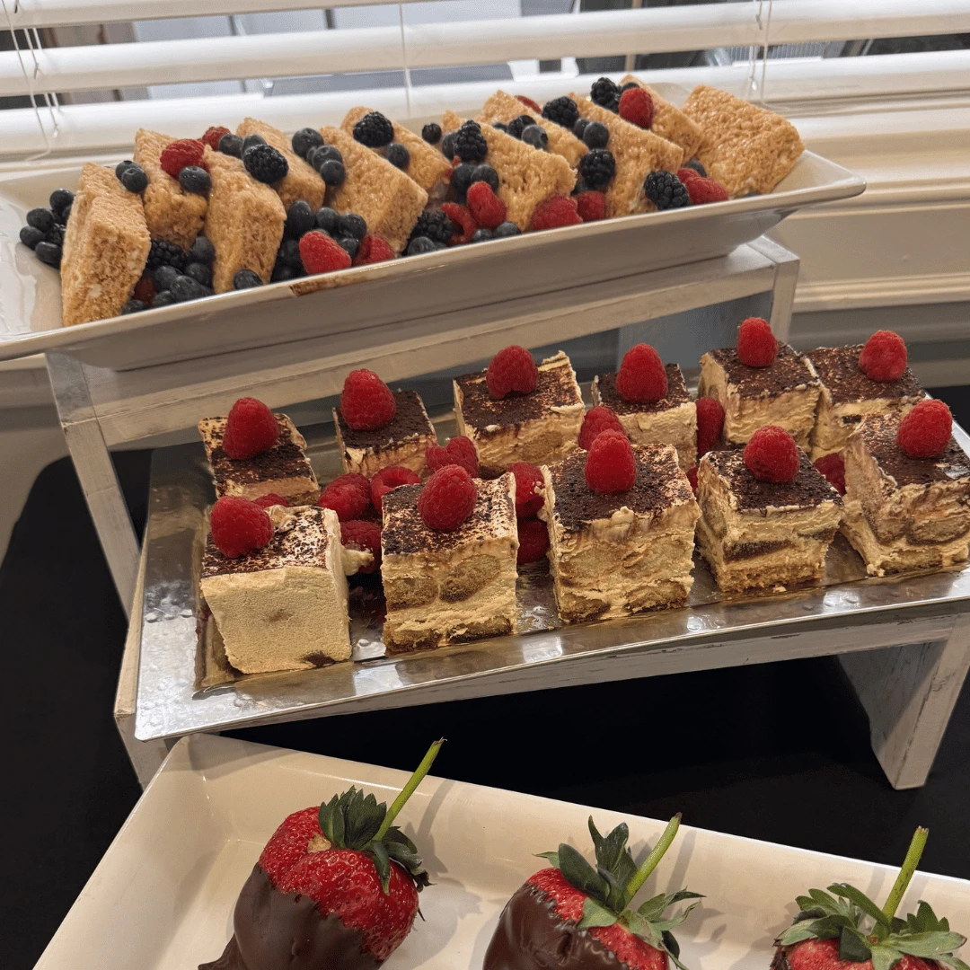 Delicious desserts were displayed at the Lake Success Mother's Day Brunch