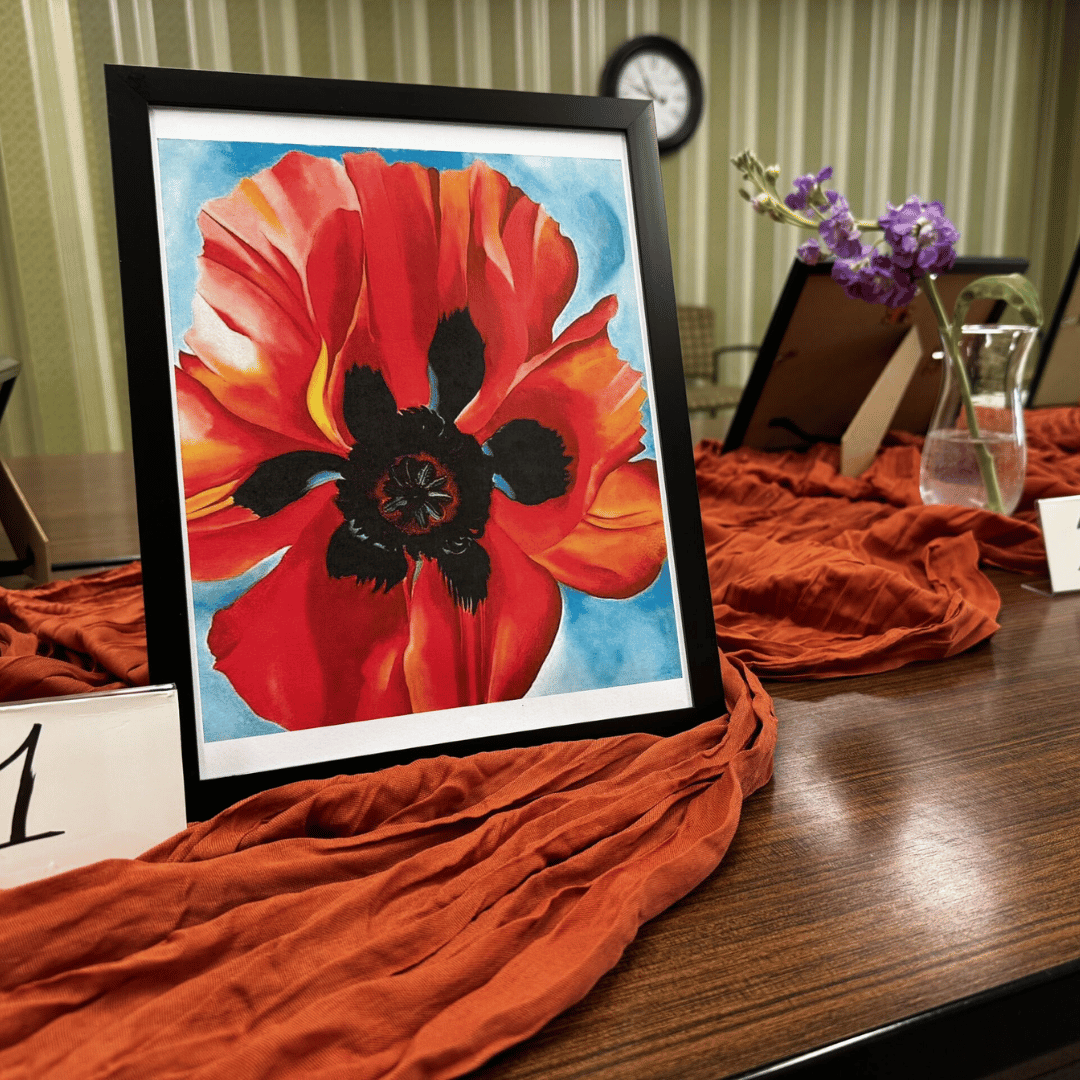 Residents at Lynbrook enjoyed the immersive World of Flowers exhibit