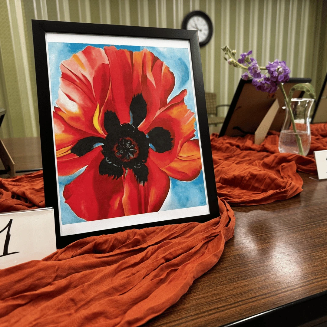 Residents at Lynbrook enjoyed the immersive World of Flowers exhibit