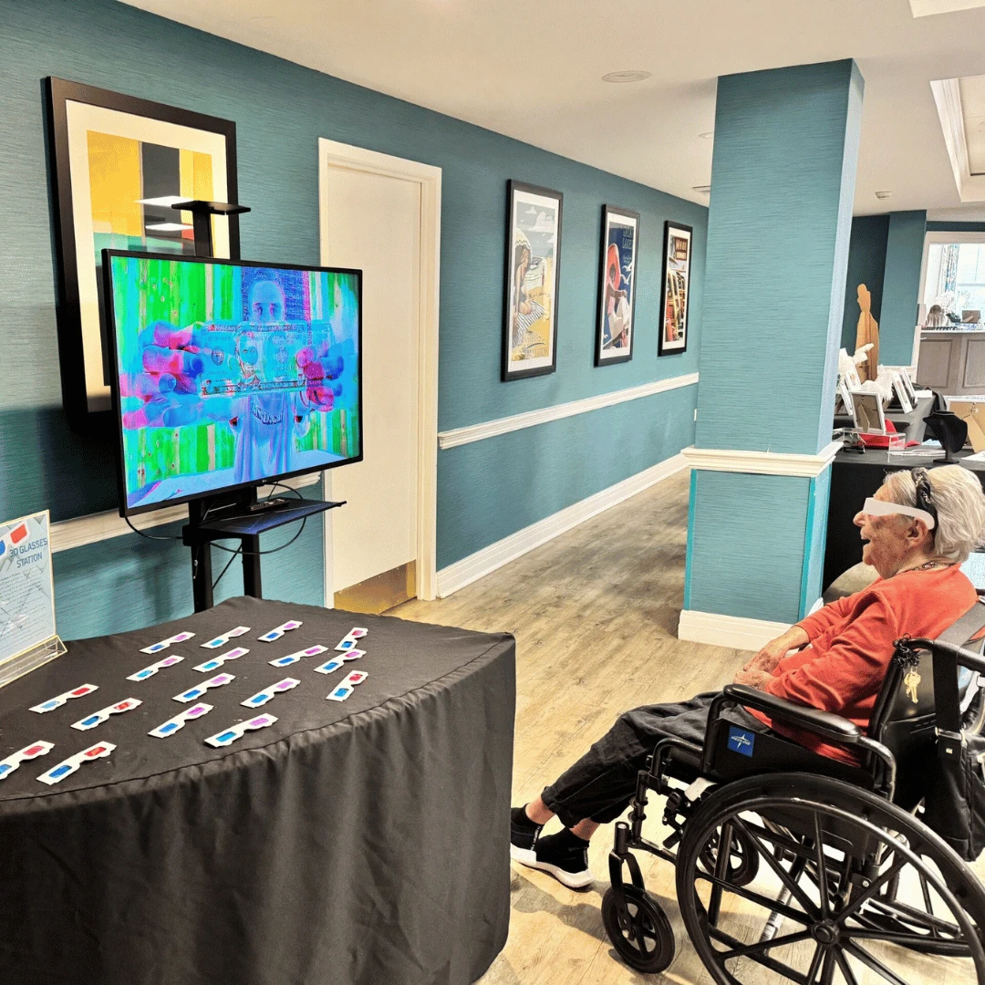 The Bristal at Westbury invited residents to try Virtual Reality and 3D glasses