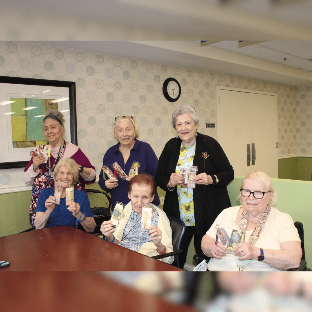Residents enjoyed the immersive floral experience at The Bristal at Lynbrook