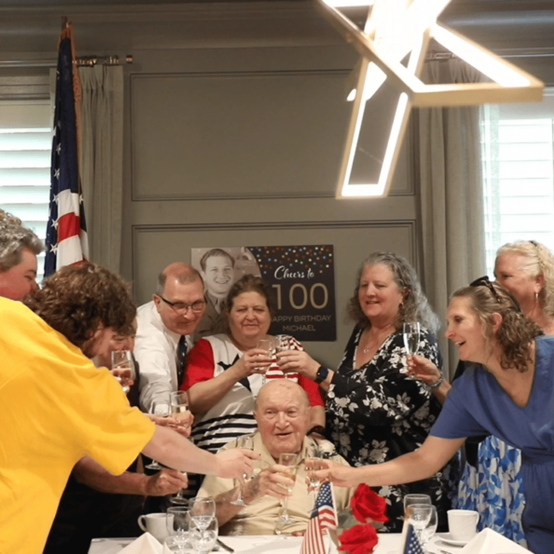 Surrounded by family and friends, Michael celebrated being 100 years young at The Bristal at East Northport