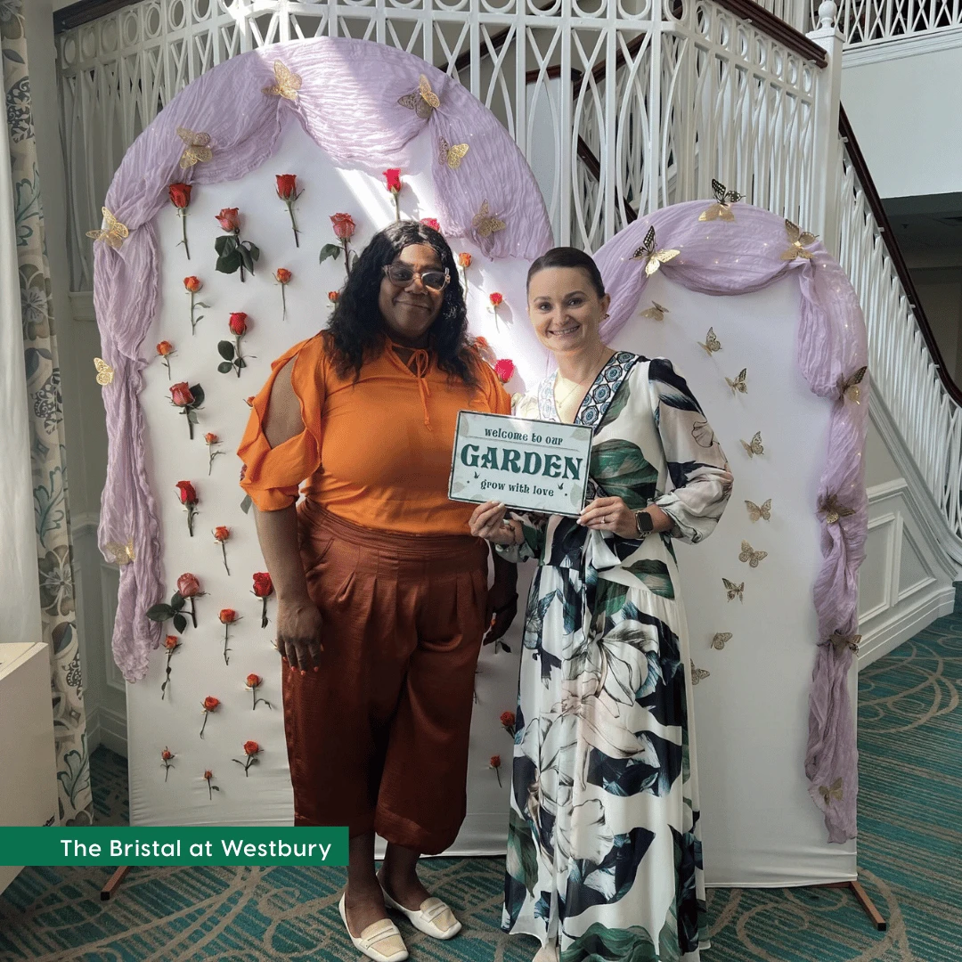 The Bristal at Westbury captured special memories with a beautiful garden-themed backdrop.