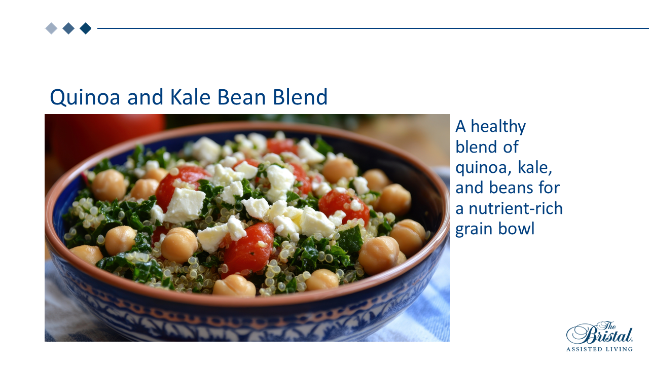 Legumes featured in the quinoa and kale bean blend side dish at The Bristal
