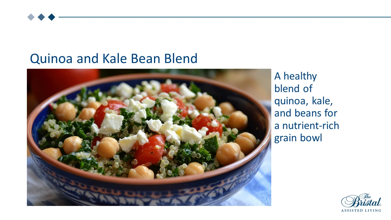 Legumes featured in the quinoa and kale bean blend side dish at The Bristal