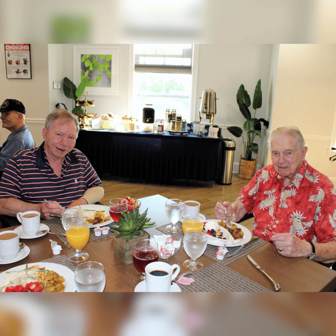 Residents at The Bristal ate breakfast at the Bistro with the joy of Paris